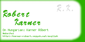 robert karner business card